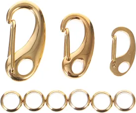 3pcs Dog Tag Clip Set, Stainless Steel with Rings, Quick Clip Pet Tag Attachment for Small Collars and Harnesses