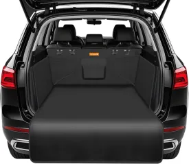 Alfheim Cargo Liner for Dog, Nonslip Waterproof Anti-Wrinkle Pet Boot Liner, Anti-Scratch Tear-Resistant Washable Trunk Cover Mat Travel, Fits for Medium Small Car Truck SUV, Black