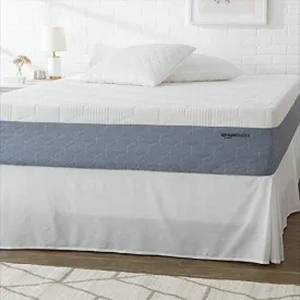Amazon Basics Cooling Gel Memory Foam Mattress, Medium-Firm, CertiPUR-US Certified, 12 inch, King Size, White/Gray