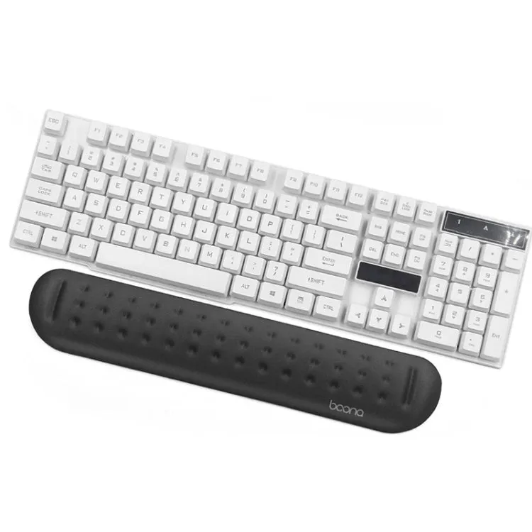 Baona Ergonomic Silicone Memory Foam Wrist Support Mouse and Keyboard Pad with Massage Holes