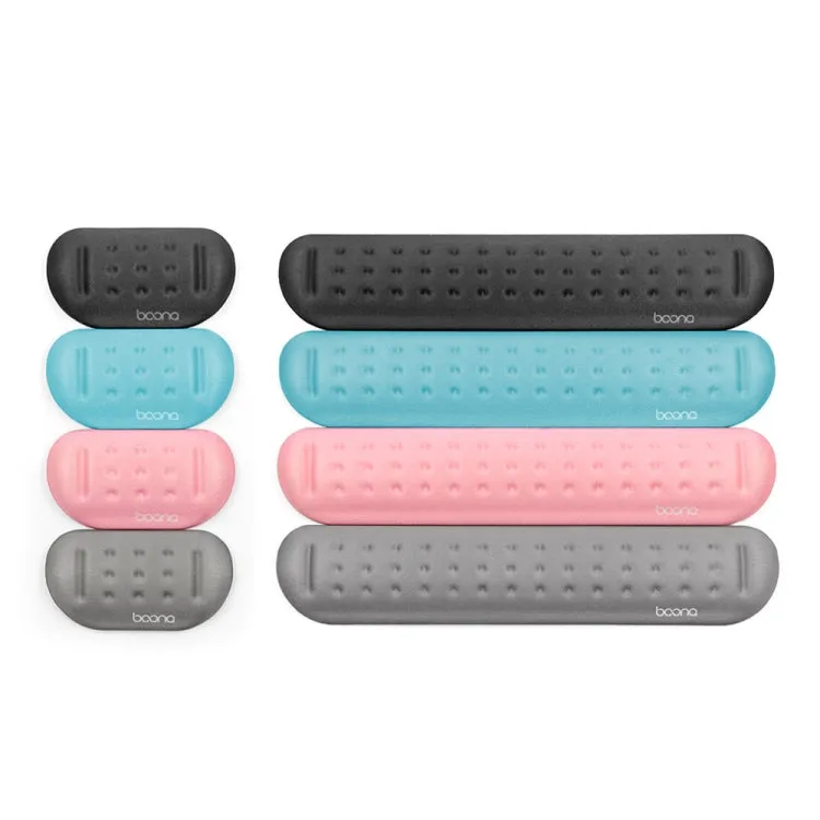 Baona Ergonomic Silicone Memory Foam Wrist Support Mouse and Keyboard Pad with Massage Holes
