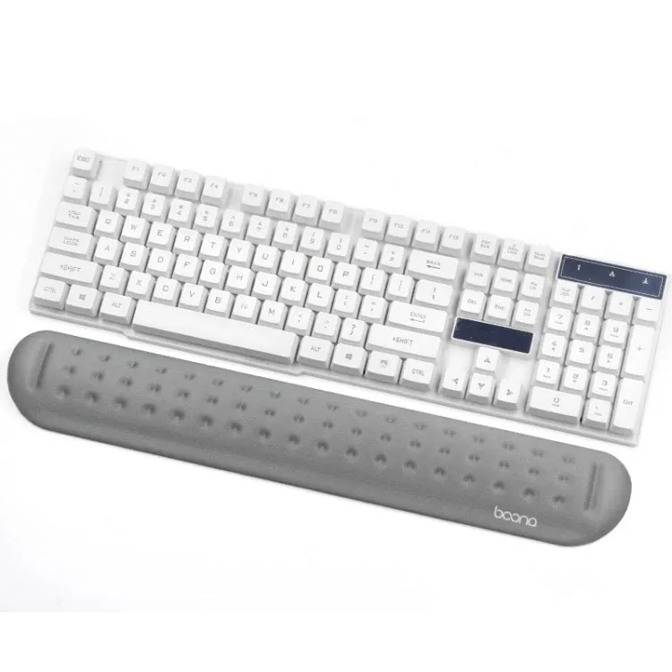 Baona Ergonomic Silicone Memory Foam Wrist Support Mouse and Keyboard Pad with Massage Holes