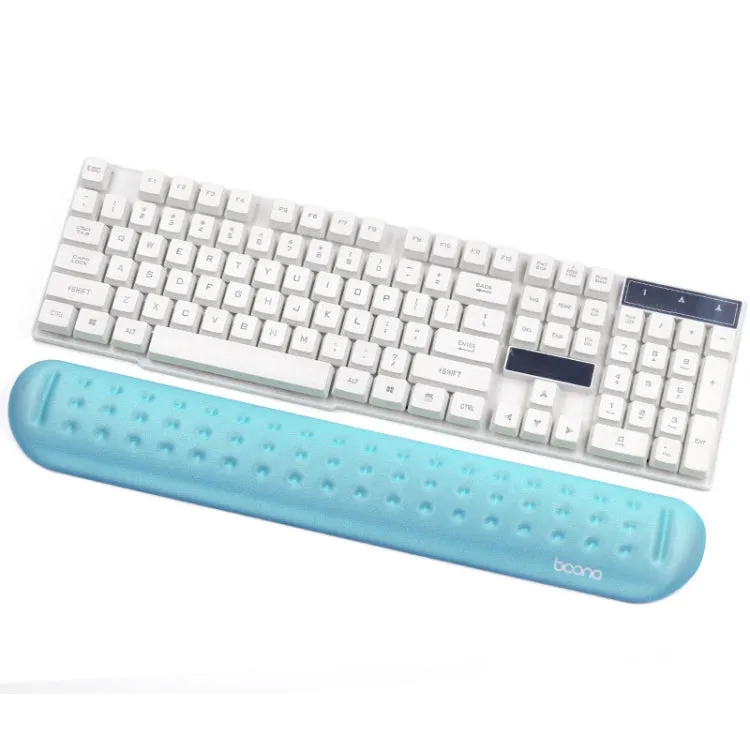 Baona Ergonomic Silicone Memory Foam Wrist Support Mouse and Keyboard Pad with Massage Holes