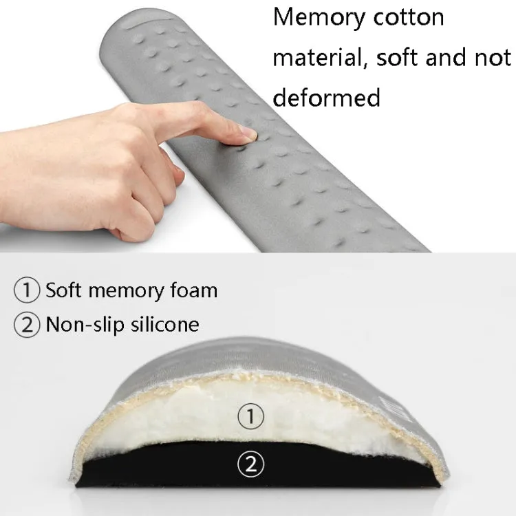 Baona Ergonomic Silicone Memory Foam Wrist Support Mouse and Keyboard Pad with Massage Holes