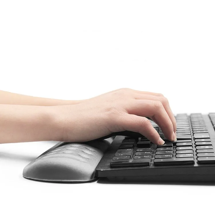 Baona Ergonomic Silicone Memory Foam Wrist Support Mouse and Keyboard Pad with Massage Holes
