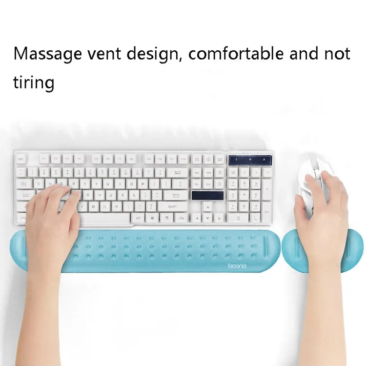 Baona Ergonomic Silicone Memory Foam Wrist Support Mouse and Keyboard Pad with Massage Holes