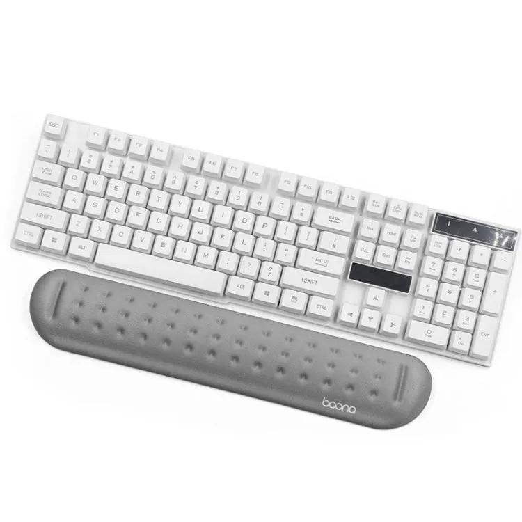 Baona Ergonomic Silicone Memory Foam Wrist Support Mouse and Keyboard Pad with Massage Holes