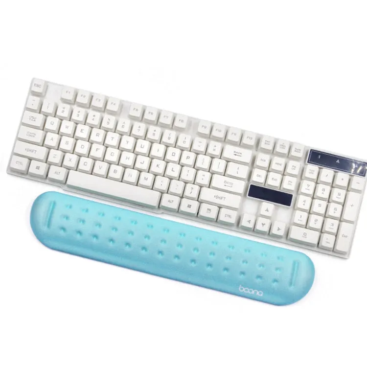 Baona Ergonomic Silicone Memory Foam Wrist Support Mouse and Keyboard Pad with Massage Holes