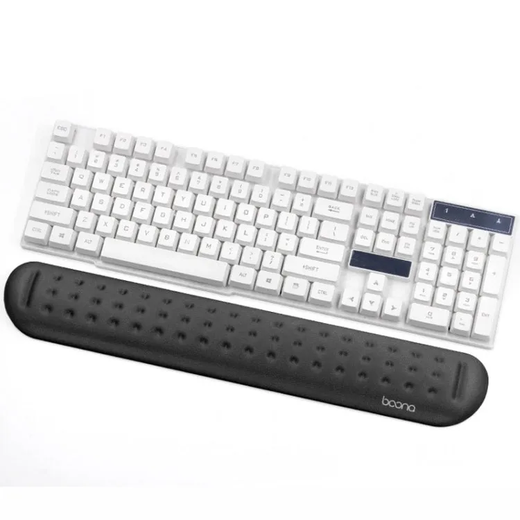 Baona Ergonomic Silicone Memory Foam Wrist Support Mouse and Keyboard Pad with Massage Holes