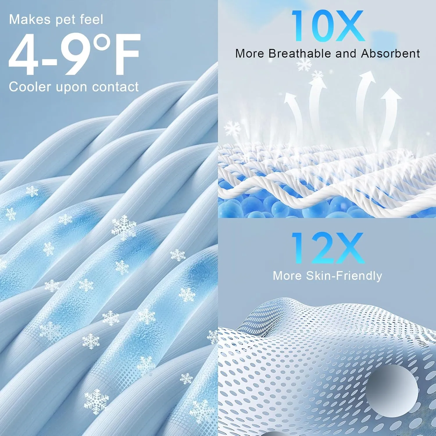 BEAUTYZOO Dog Cooling Mat-Cooling Mat for Dogs Cats in Summer Keep Cool QMAX>0.4, Washable, Non-Slip Portable Pet Cooling Pad for Grate Sofa Bed Outdoor, 23" x 35"