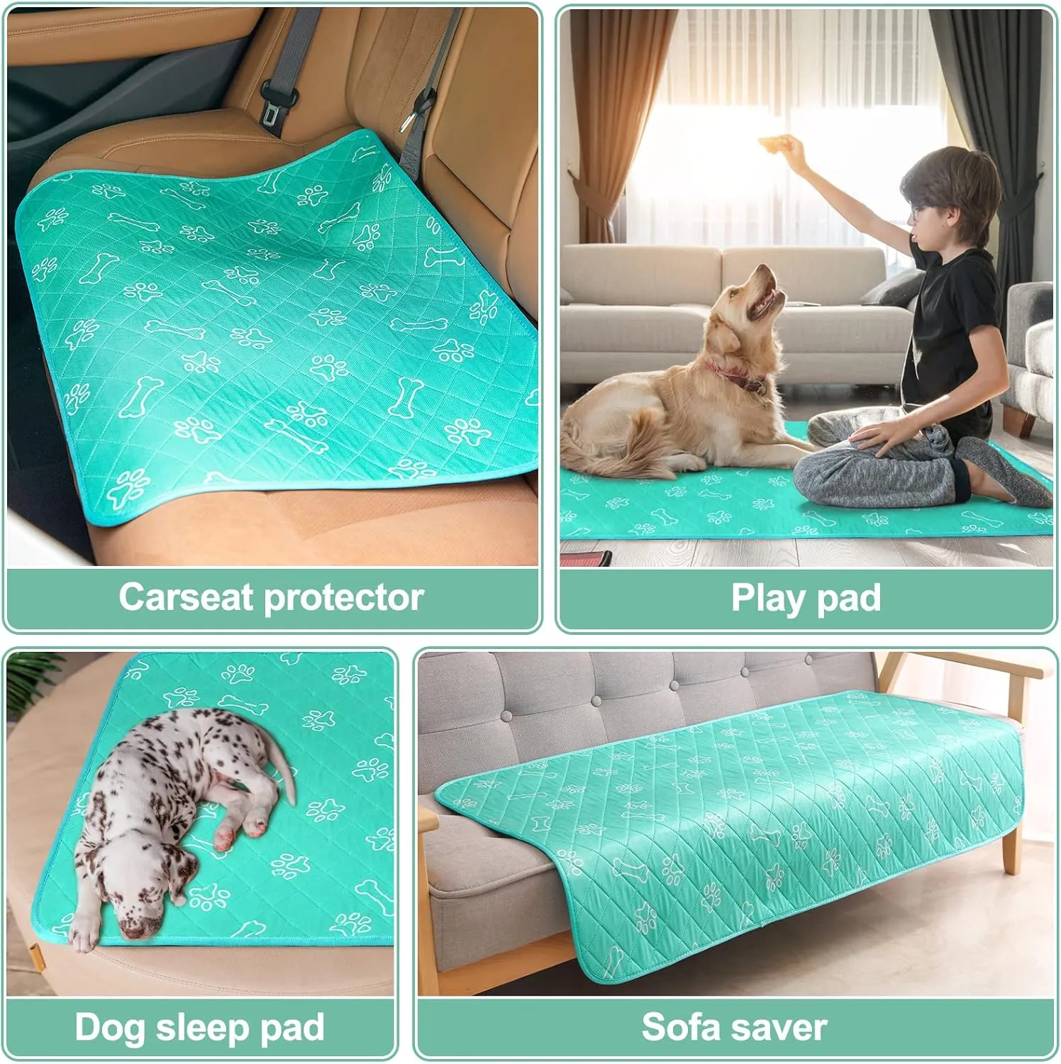 BEAUTYZOO Dog Cooling Mat-Cooling Mat for Dogs Cats in Summer Keep Cool QMAX>0.4, Washable, Non-Slip Portable Pet Cooling Pad for Grate Sofa Bed Outdoor, 23" x 35"