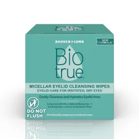 Biotrue Micellar Eyelid Cleansing Wipes (30ct)