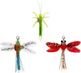 Cat Feather Toys, 3 Pcs Simulation Insects Dragonfly Grasshopper Refills, Cat Toys Replacement Feathers for Cat Kitten Wand