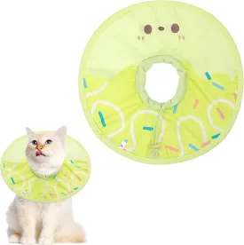 Coppthinktu Cat Cone Collar Soft, Cue Cat Recovery Collar After Surgery Waterproof Neck Cone, Lightweight Kitten Cone Elizabethan Collar for Cats Puppy Anti Licking Wounds (Green,M)