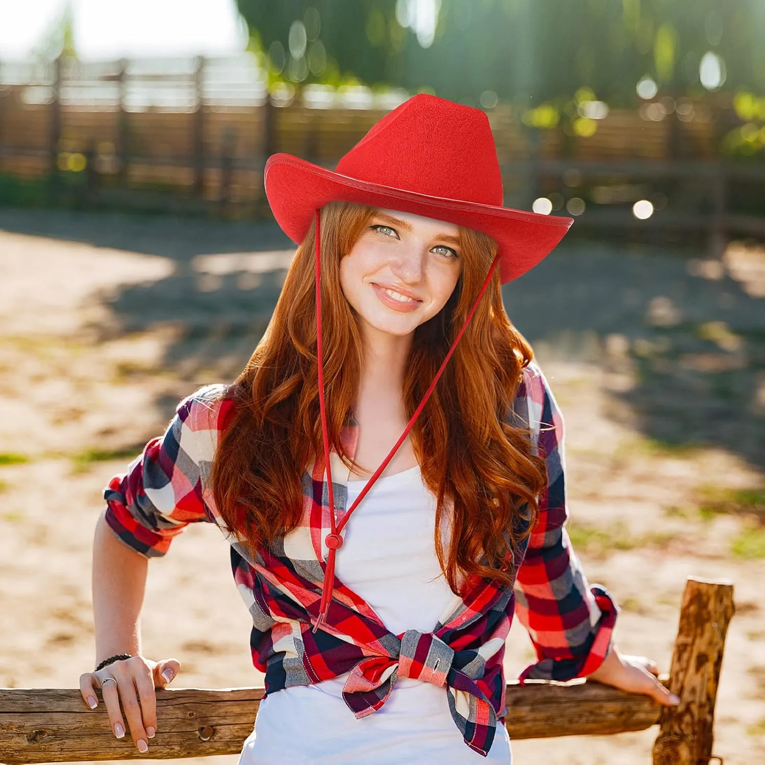 Coume 18 Pcs Cowboy Hat with Heart Sunglasses and Paisley Bandanas Western Cowgirl Hat for Wedding Cosplay Costume Adults