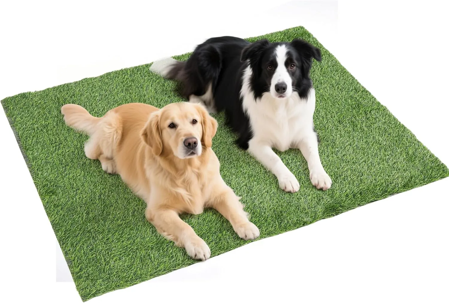 Dog Artificial Grass Pee Pad for Dog Potty Tray, 47x39in Outdoor Potty Training Rug Mat Fast Drying, Reusable Large Fake Pee Grass for Dogs to Pee On (47x39in)