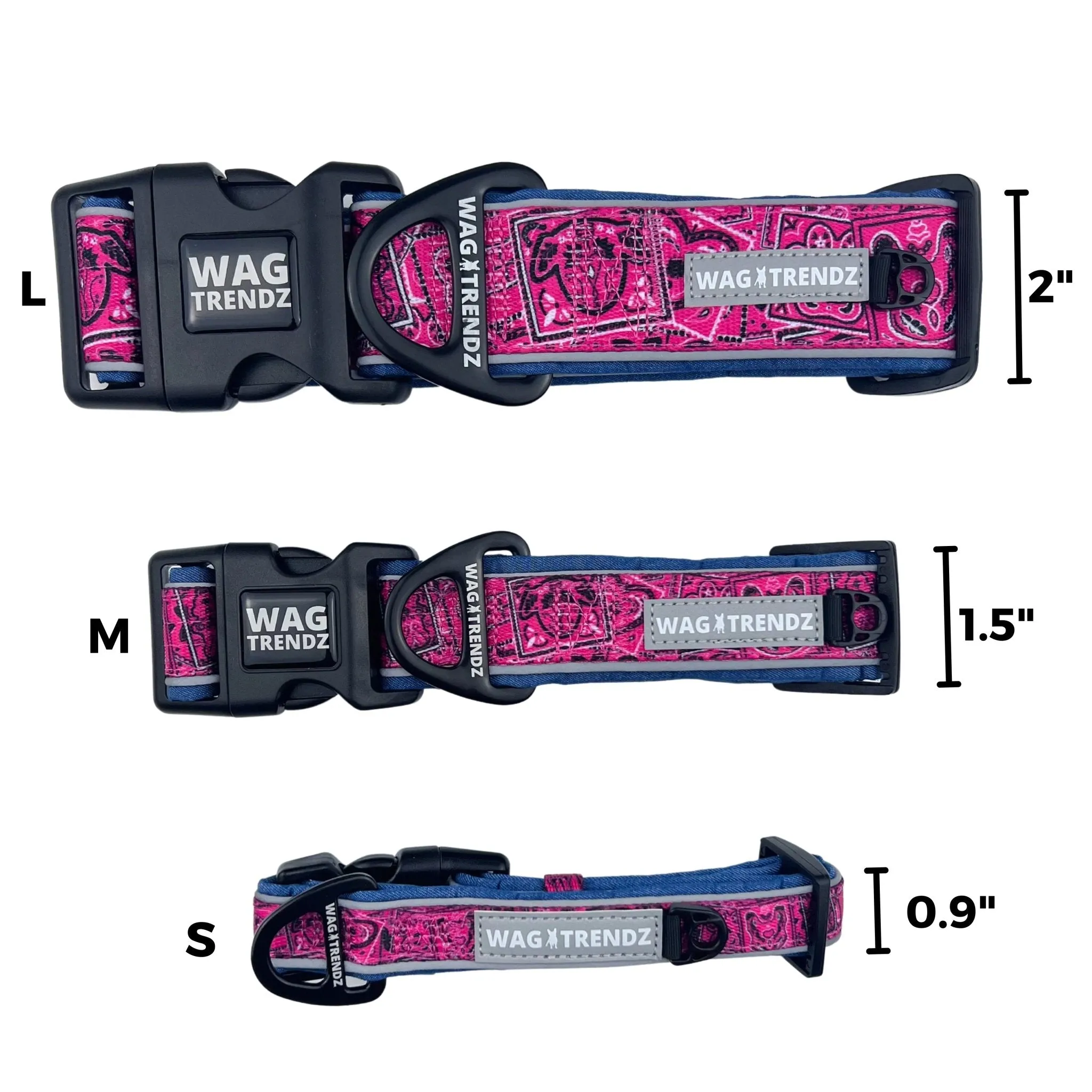 Dog Collar and Leash Set | Bandana Boujee Hot Pink