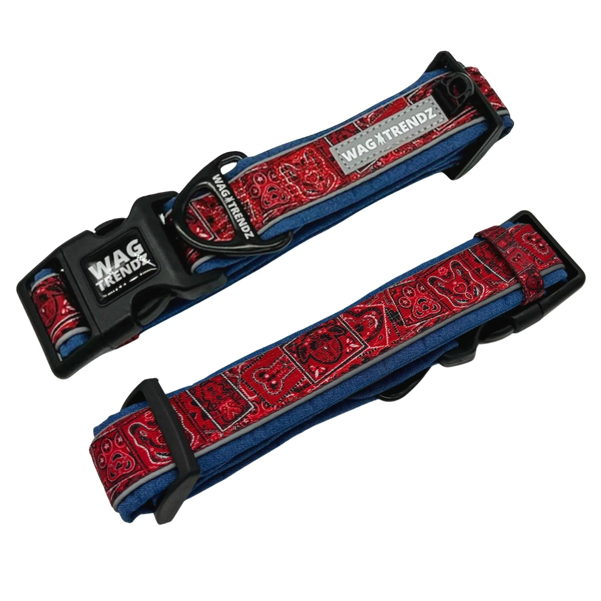 Dog Collar and Leash Set | Bandana Boujee Red