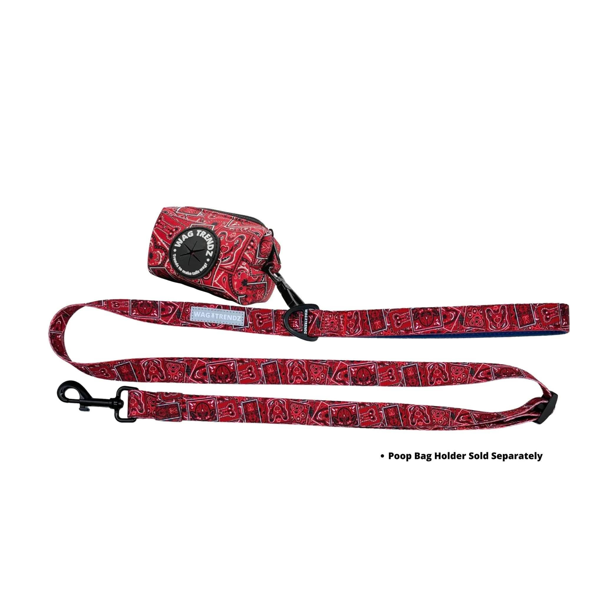 Dog Collar and Leash Set | Bandana Boujee Red