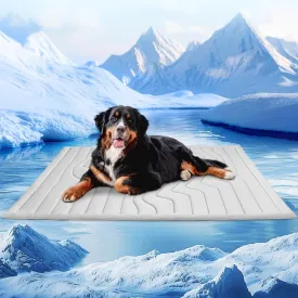 Dog Cooling Mat, Reversible Self Cooling Pad for Dogs (Cool & Warm), Durable & Machine Washable, Pet Cooling Mat for Dogs - Keep Your Pet Cool and Comfy in Summer (Grey, XL, 59" x 40")