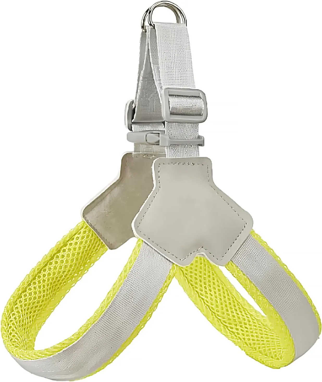 Dog Harness and Leash Set: Soft No Pull Dog Harness for Small Dogs/Medium Dog Harness/Cats, Adjustable Puppy Harness and Leash Set Training Dog Vest Harness for Walking Running (Yellow, Large)
