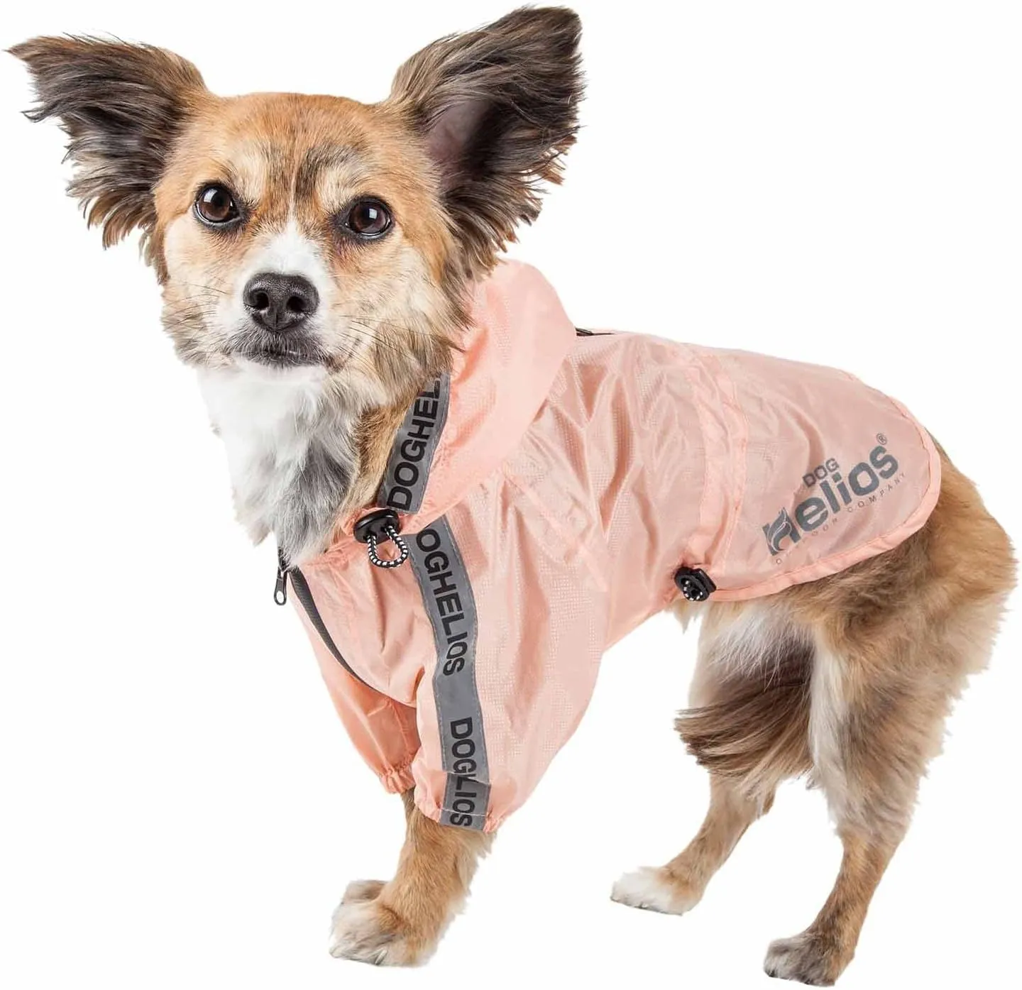 Dog Helios Torrential Shield Adjustable and Waterproof Dog Raincoat Poncho, XS, Pink