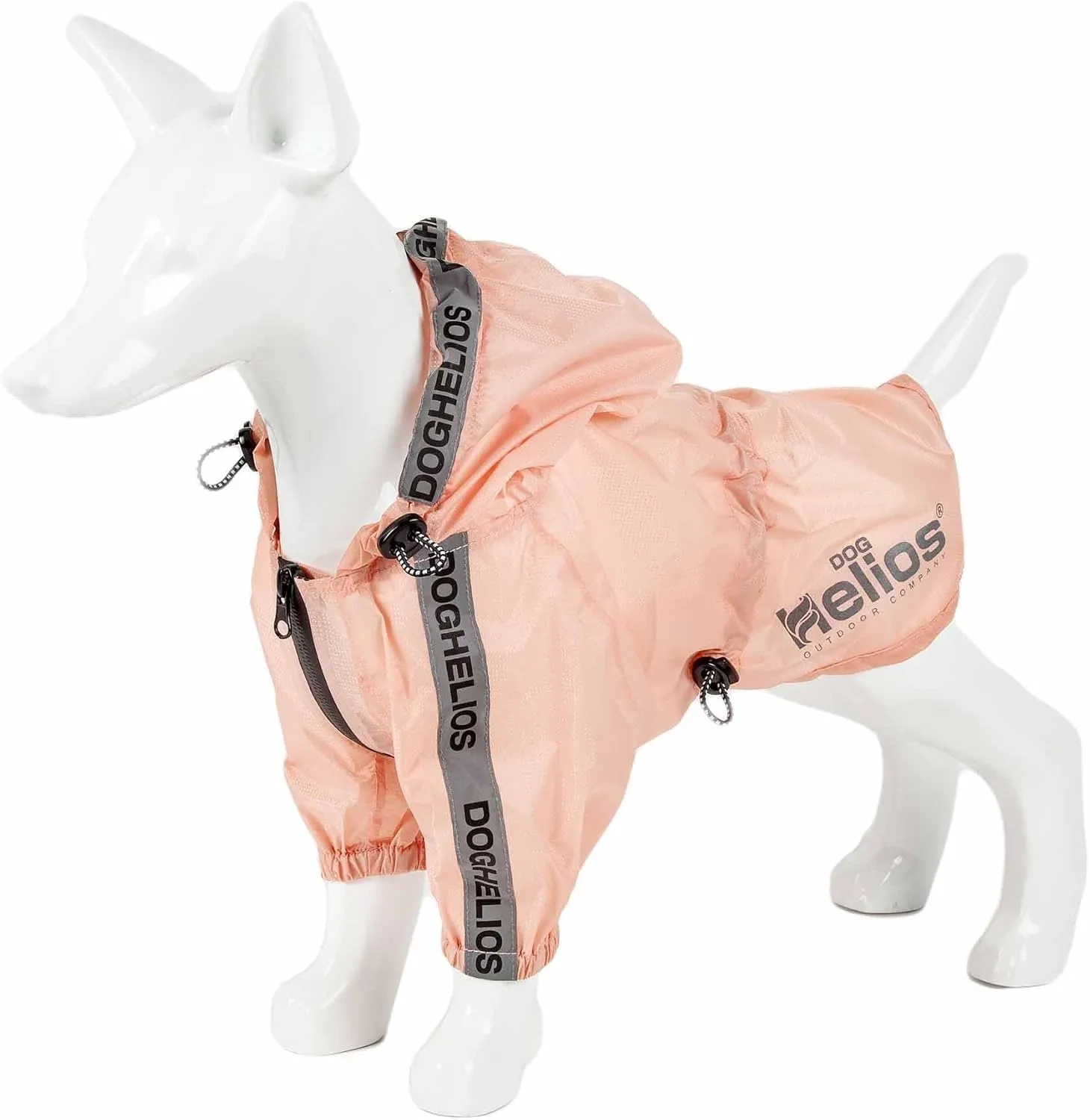 Dog Helios Torrential Shield Adjustable and Waterproof Dog Raincoat Poncho, XS, Pink