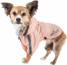 Dog Helios Torrential Shield Adjustable and Waterproof Dog Raincoat Poncho, XS, Pink