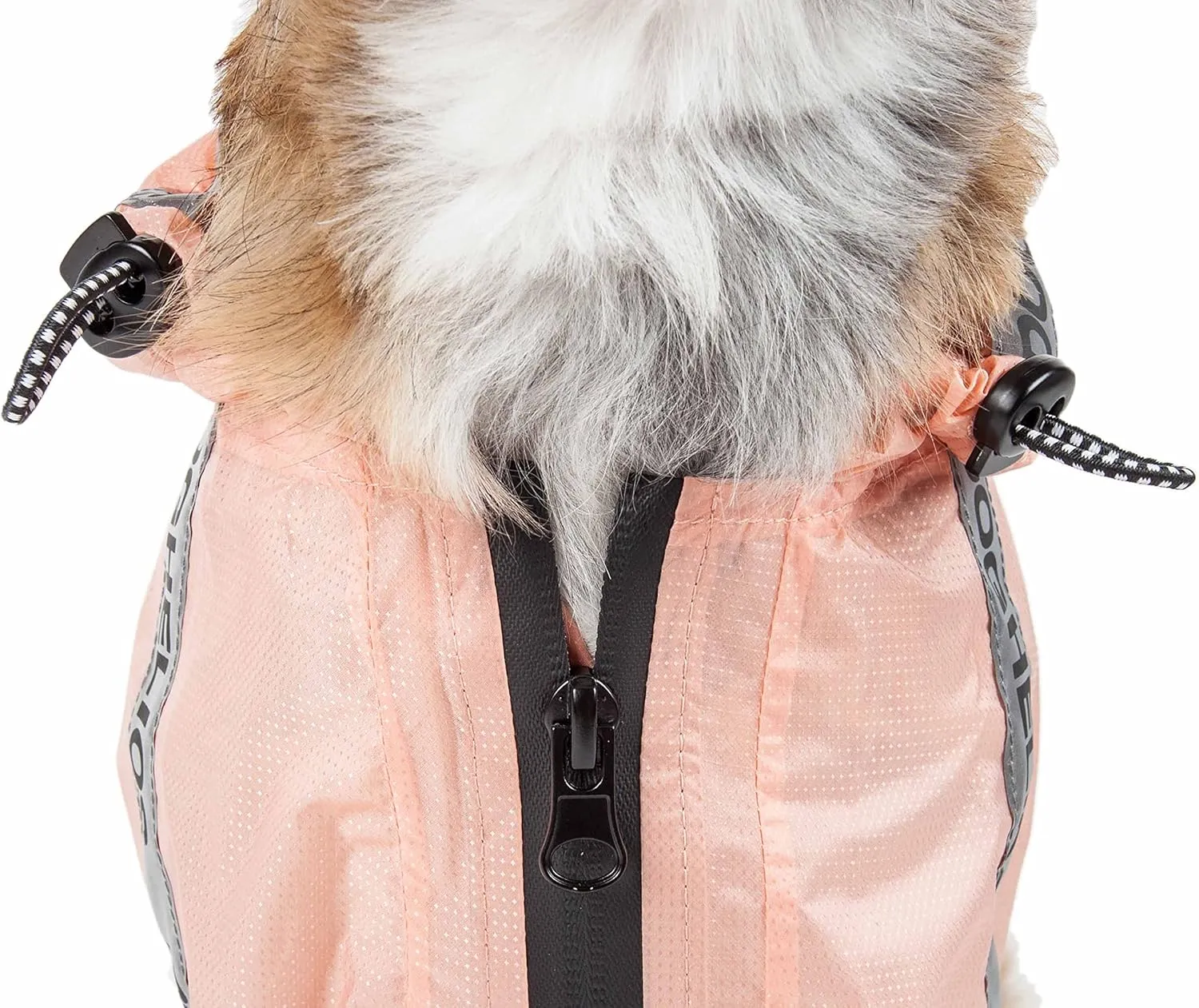 Dog Helios Torrential Shield Adjustable and Waterproof Dog Raincoat Poncho, XS, Pink