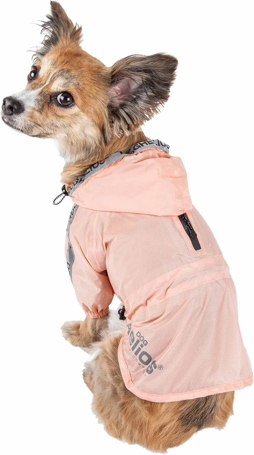 Dog Helios Torrential Shield Adjustable and Waterproof Dog Raincoat Poncho, XS, Pink