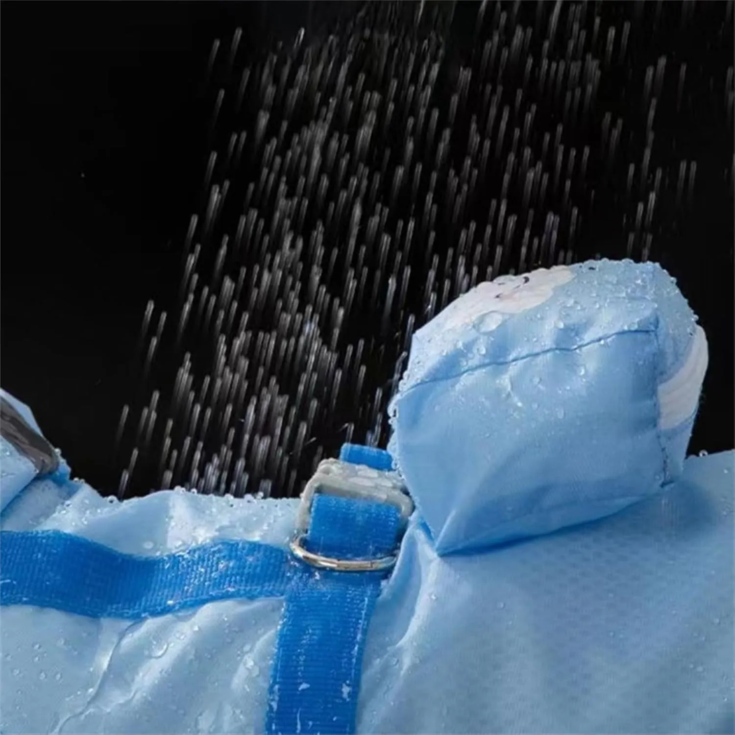 Dog Raincoat with Boots,Waterproof Dog Raincoats with Hood for Small Medium Large Dogs,Raincoat with Reflective Strap, Lightweight Rain Jacket with Leash Hole (Blue Cloud, X-Small)