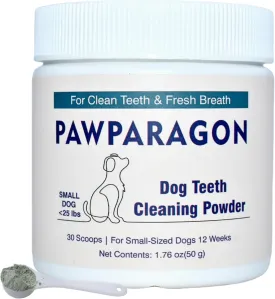 Dog Teeth Cleaning Powder - Targets Tartar & Reduces Plaque & Bad Breath, Dog Dental Powder - Teeth Cleaning Made Easy Eliminate, Dog Dental Care - Formulated for Small Dogs PP017