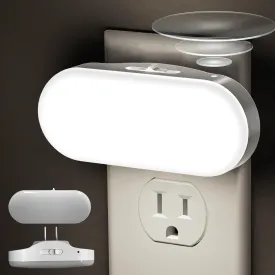 DORESshop Led Night Light, Plug into Wall, [2 Pack] with Dusk to Dawn Sensor, 1W 5000K Dimmable Night Light from 0LM to 100LM for Bathroom Hallway Bedroom Kids Room Stairway