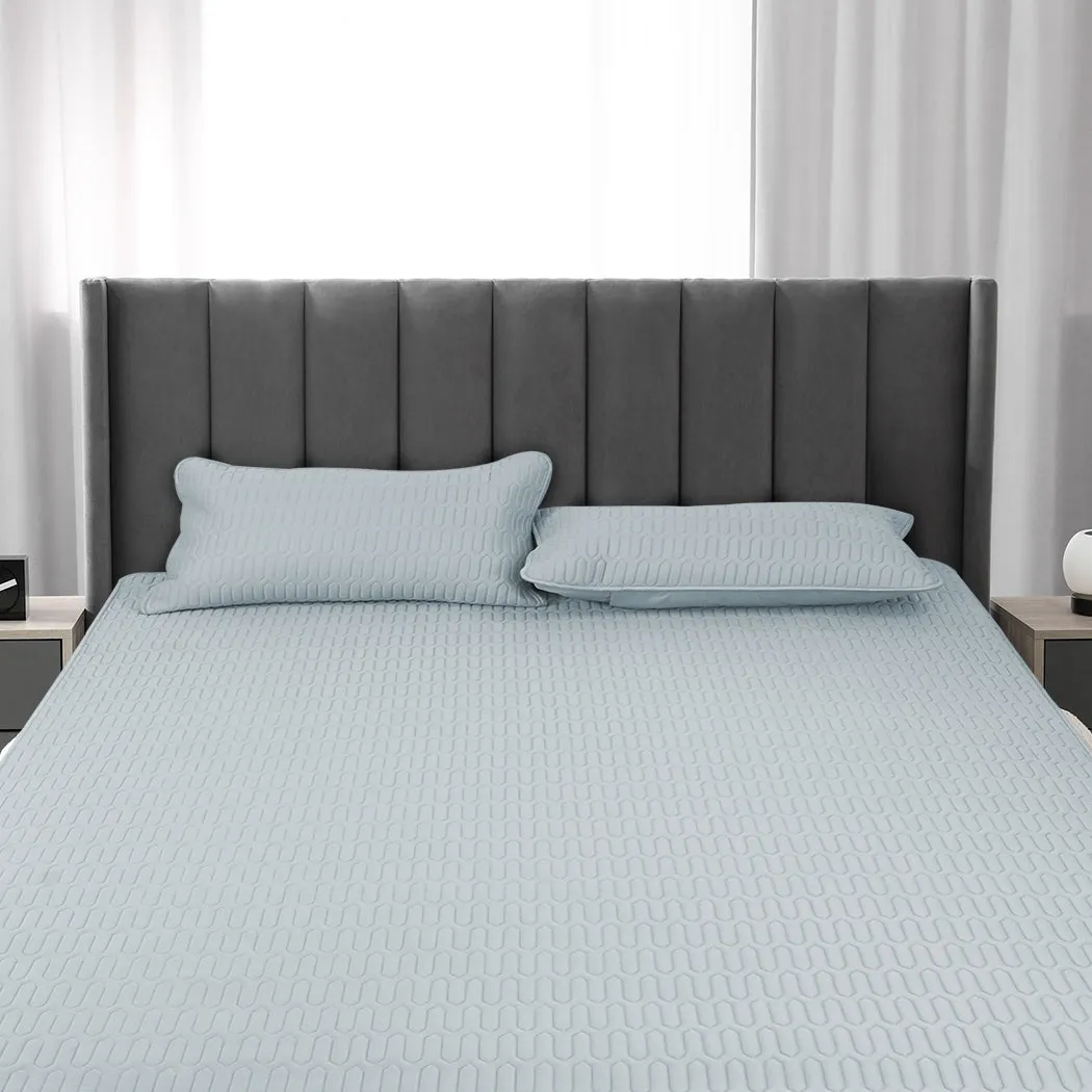 Double Dreamz Latex Cooling Bed Sheet Set Fitted 3pcs