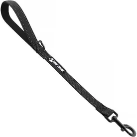 Drop Collar Reflective Nylon Leash with Sleek D-Ring for Accessories & Soft Padded Gel Handle for Comfort (Shorty)