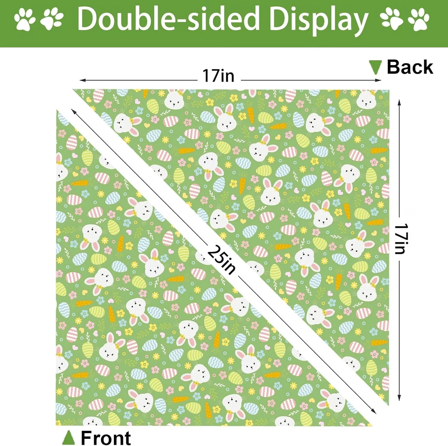 Easter Dog Bandana, 2 Pack Adjustable Holiday Party Pets Rabbit Easter Egg Bandanas Triangle Bibs Cat Scarf Set