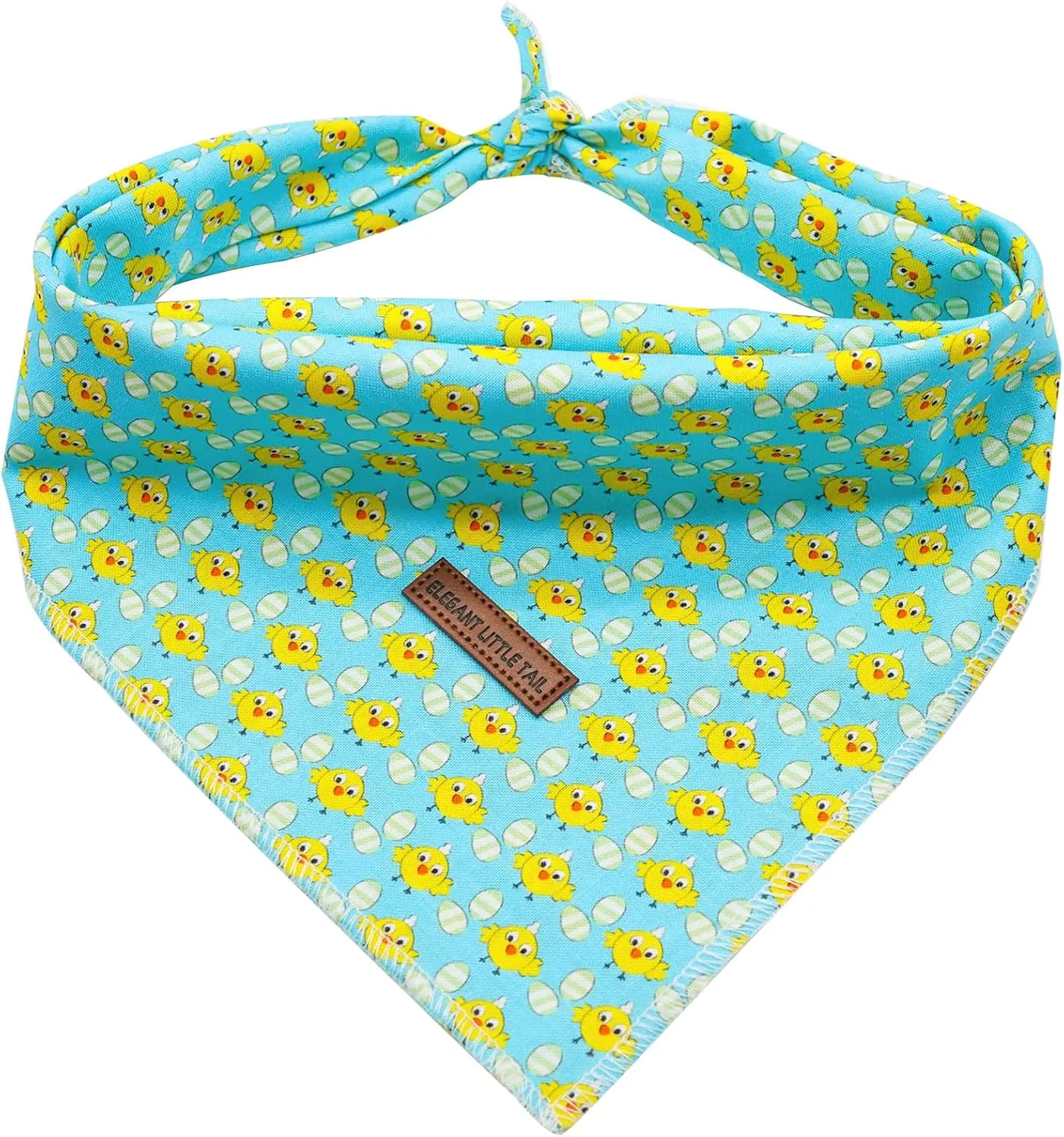 Elegant little tail Easter Dog Bandana, Chicken Eggs 1PC Washable Dog Scarf Female or Male Square Dog Bib Kerchief Scarf Adjustable Pet Bandana for Medium Large Dogs