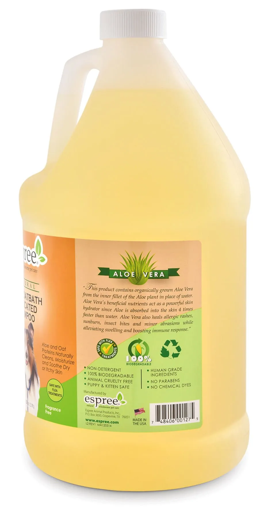 Espree Natural Aloe Oatbath Pet Shampoo
