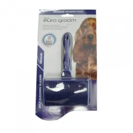 EURO GROOM - Self Cleaning Medium Slicker Brush Soft Pin Dogs