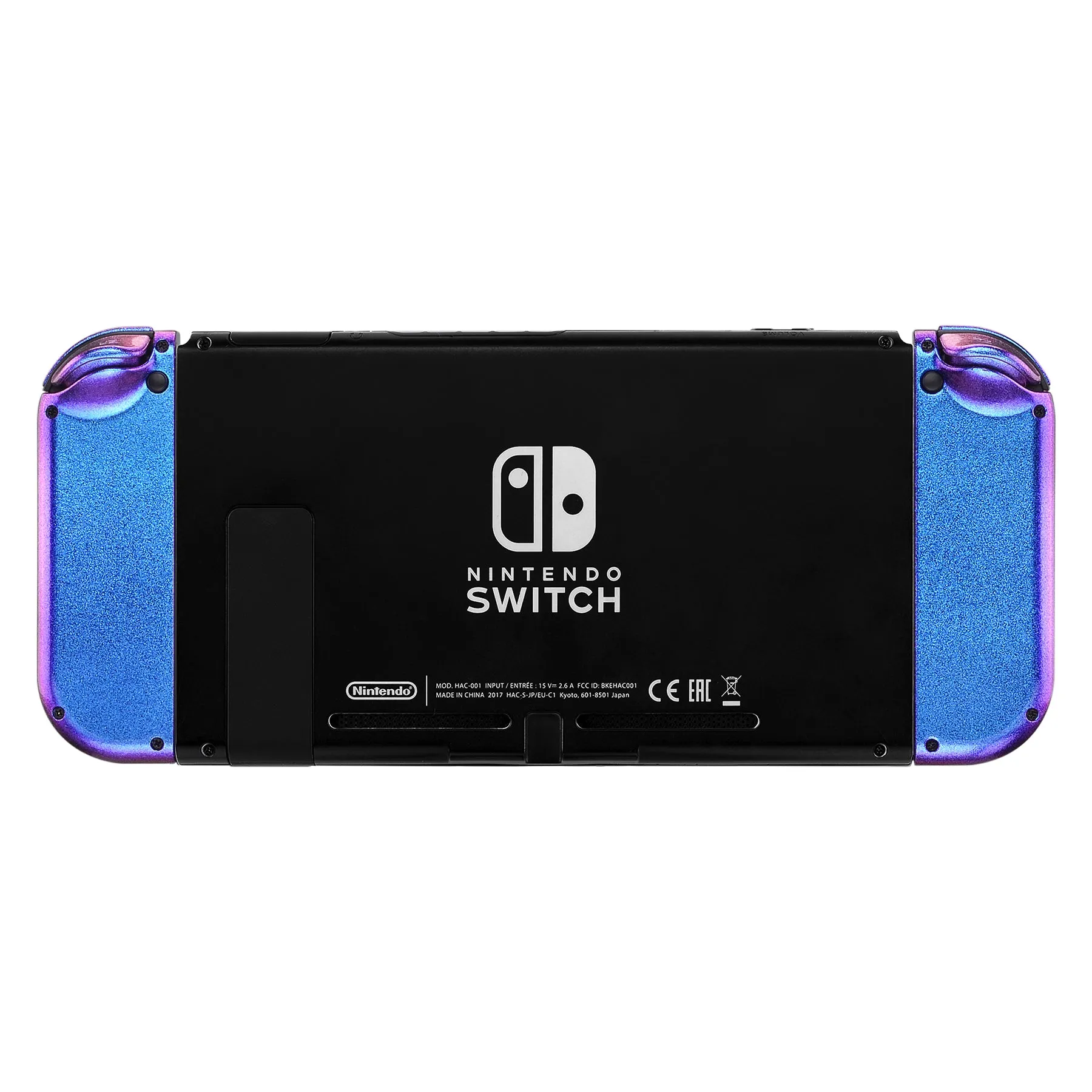 eXtremeRate Chameleon Purple Blue Joycon Handheld Controller Housing (D-Pad Version) with Full Set Buttons, DIY Replacement Shell Case for NS Switch JoyCon & OLED JoyCon - Console Shell NOT Included - JZP301