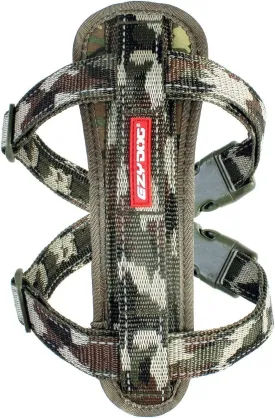 EzyDog Chest Plate No Pull Dog Harness  Escape Proof Harness with Reflective Stitching and Comfort Padding for Easy Walks, Training & Control - Car Restraint Included (Large, Green Camo)