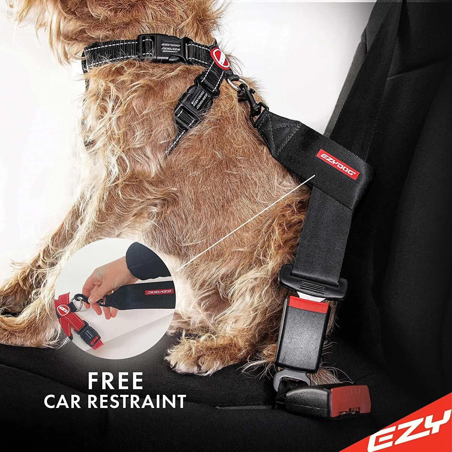 EzyDog Chest Plate No Pull Dog Harness  Escape Proof Harness with Reflective Stitching and Comfort Padding for Easy Walks, Training & Control - Car Restraint Included (Large, Green Camo)