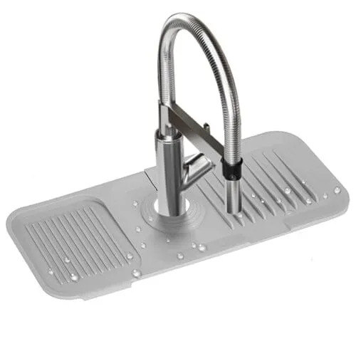 Faucet Splash Mat Sink Tray Water Drainage Pad Sponge Soap Holder