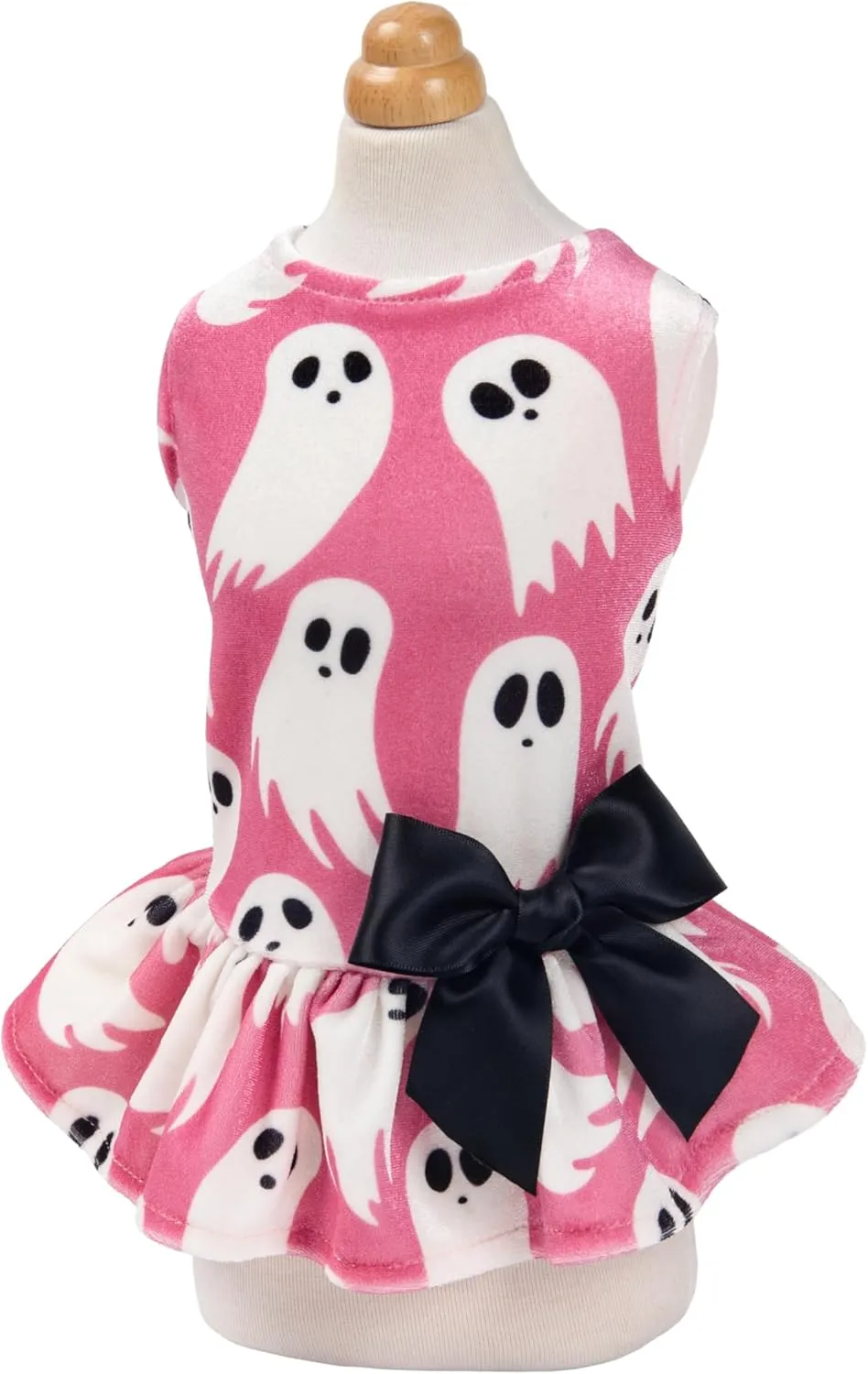 Fitwarm Halloween Ghost Dog Dress, Funny Dog Halloween Costumes, Doggy Clothes for Small Dogs Girl, Pet Apparel, Pink, White, Black, Medium