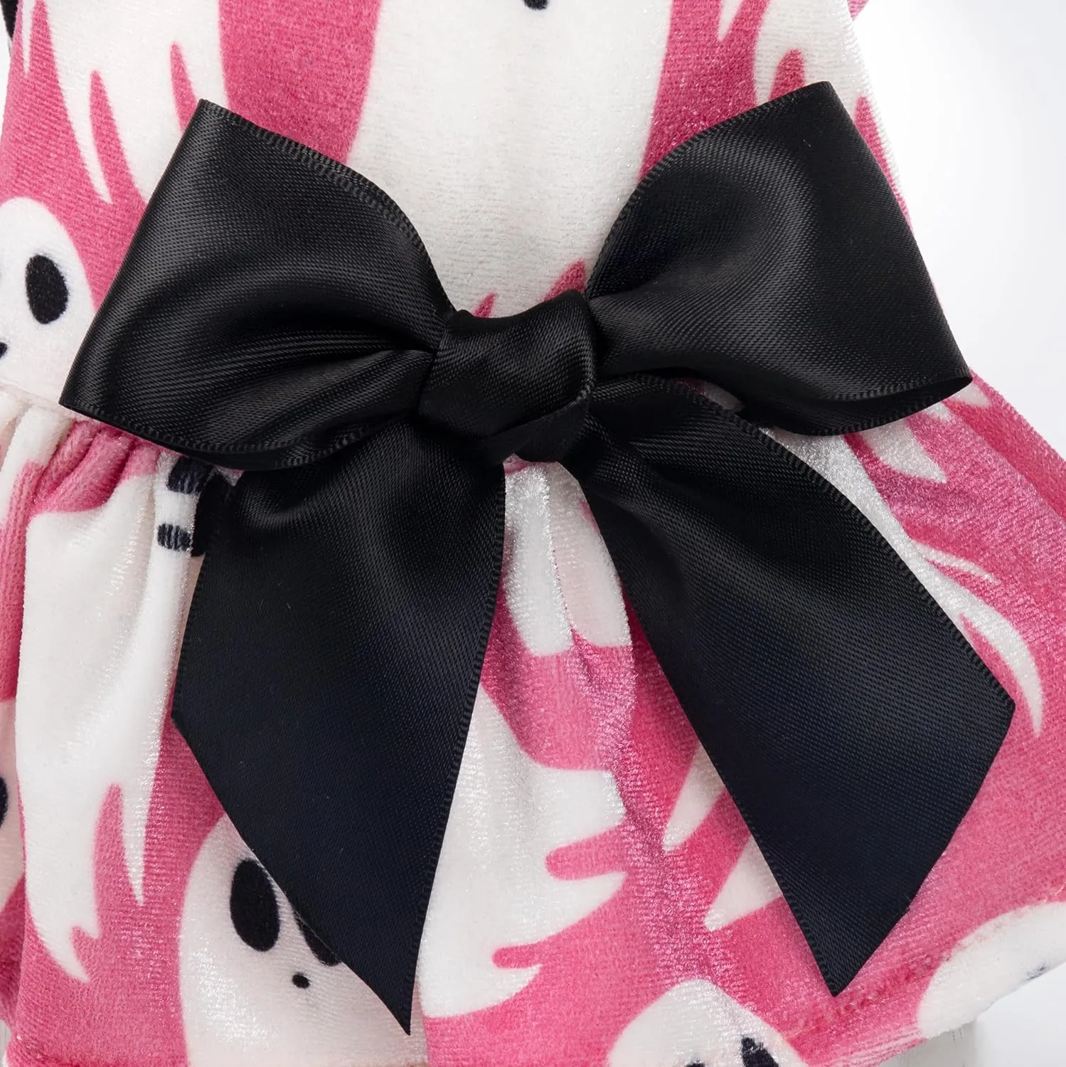 Fitwarm Halloween Ghost Dog Dress, Funny Dog Halloween Costumes, Doggy Clothes for Small Dogs Girl, Pet Apparel, Pink, White, Black, Medium