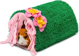 Guinea Pig Hideout - Soft Fleece Tunnel House for Rat Hamster Hedgehog Chinchilla Squirrel Samll Animals - Cute Cactus Shapes Bedding Cage Accessories for Sleeping Rest Playing