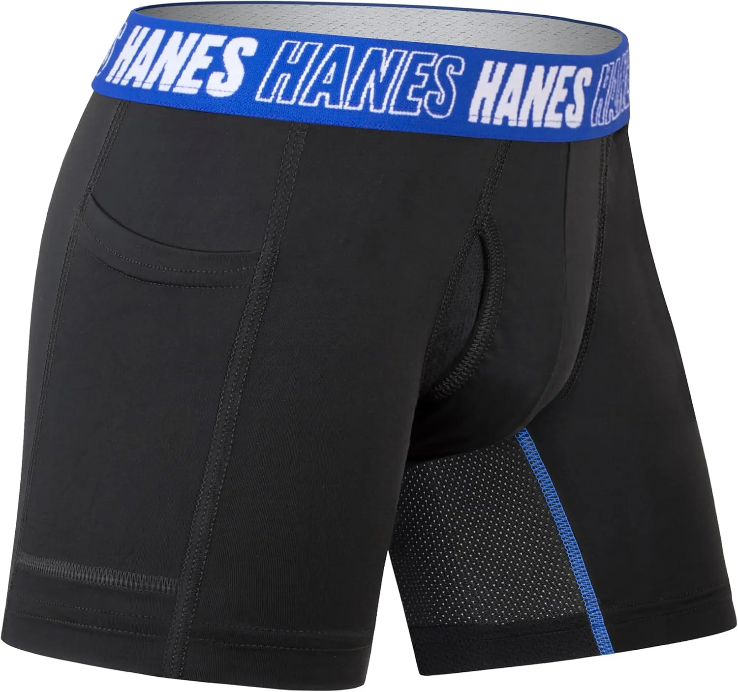 Hanes Boys' Moves Underwear Anti Chafe Boxer Briefs, 6-Pack