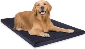 Indestructible Dog Beds, Chew Proof Dog Crate Pad for Aggressive Chewer, Washable Cover Quilted Dog Mat for Crate,Non-Slip Bottom Kennel Pad, Durable Dog Beds for Puppy (Black, 35"x23")