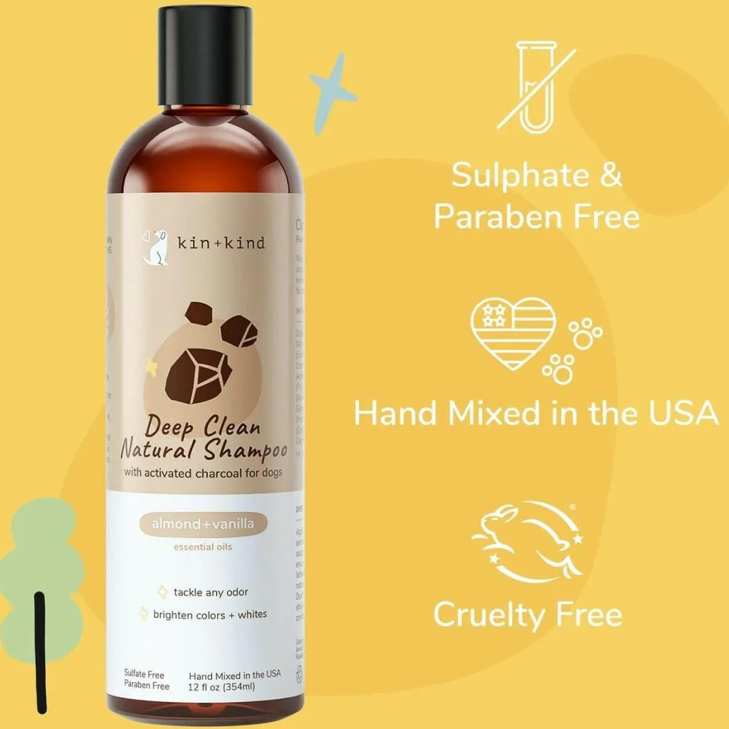kin kind Deep Clean Natural Almond & Vanilla Shampoo for Dogs (12 oz)