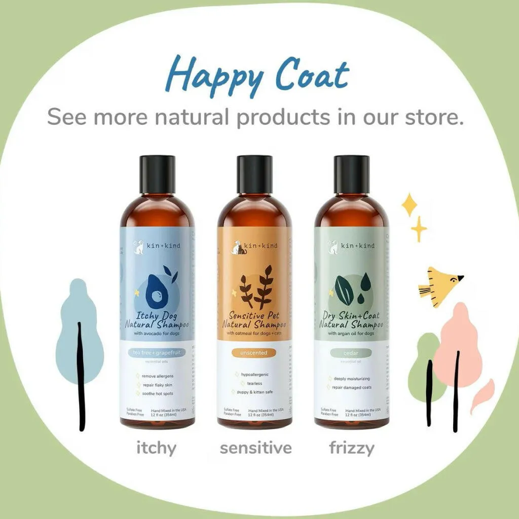 kin kind Deep Clean Natural Almond & Vanilla Shampoo for Dogs (12 oz)